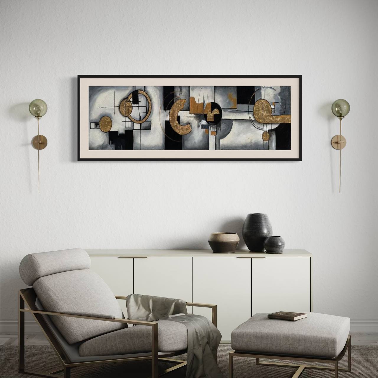 CUADRO ABSTRACTO PINTADO MODELO CLOE 3