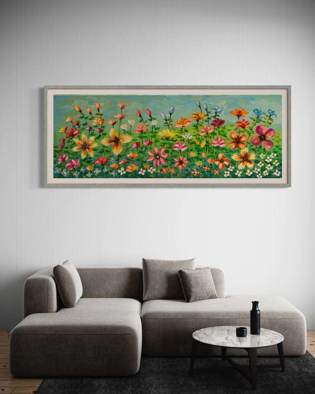 CUADRO PINTADO A MANO FLORES MODELO  ANTONIA  5