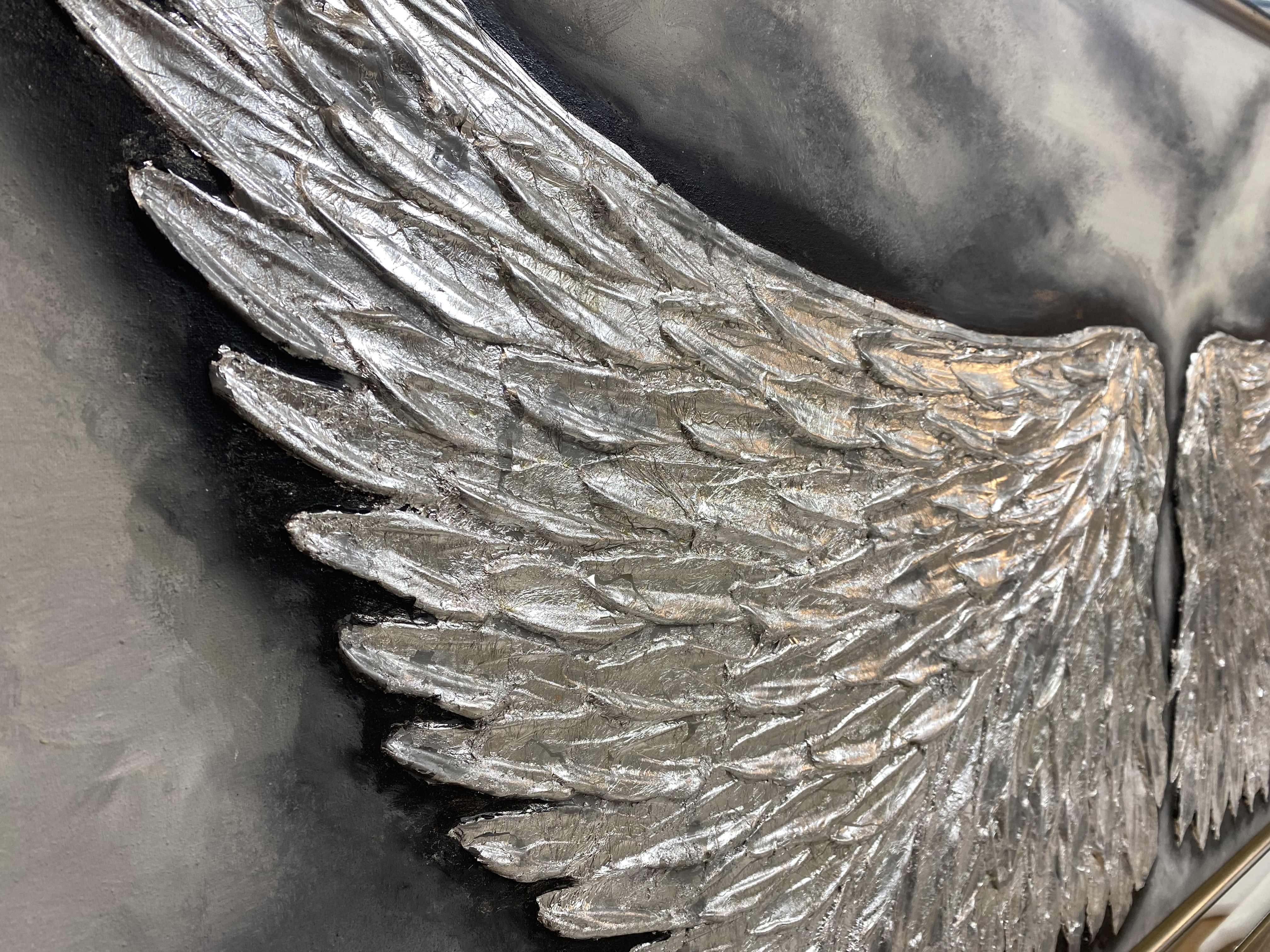 CUADRO ALAS PINTADO  DECORATIVO   3