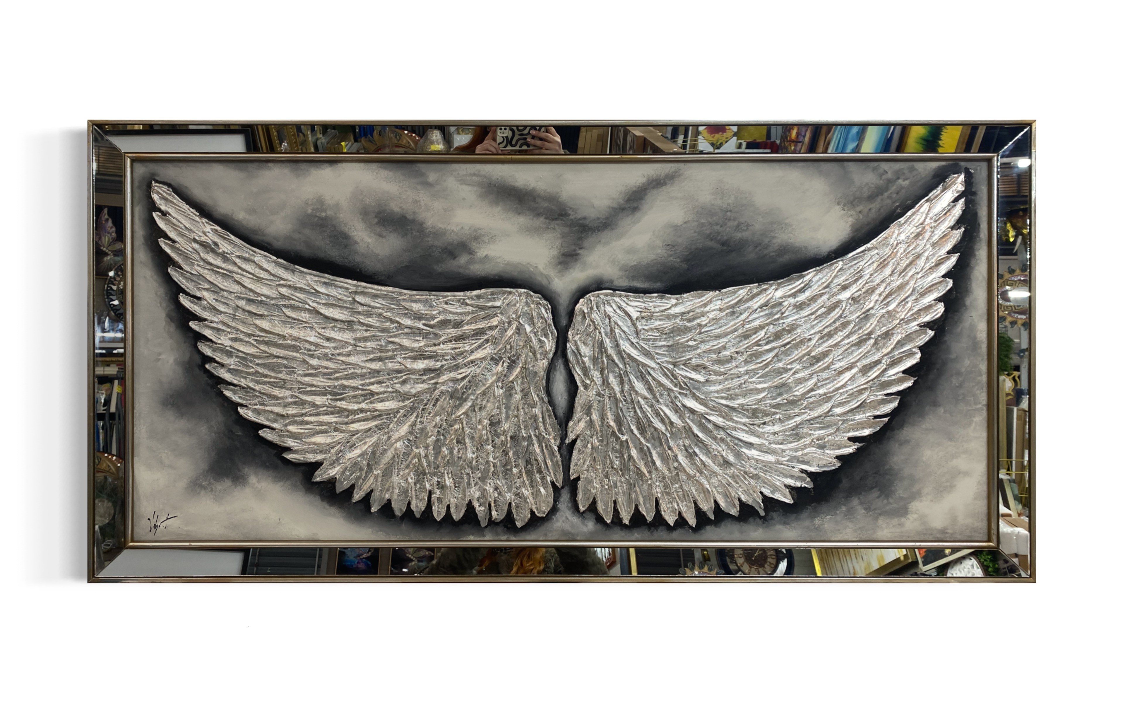 CUADRO ALAS PINTADO  DECORATIVO   4