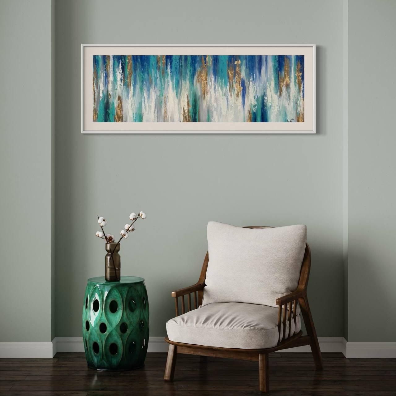 CUADRO ABSTRACTO PINTADO MODELO ANA 4