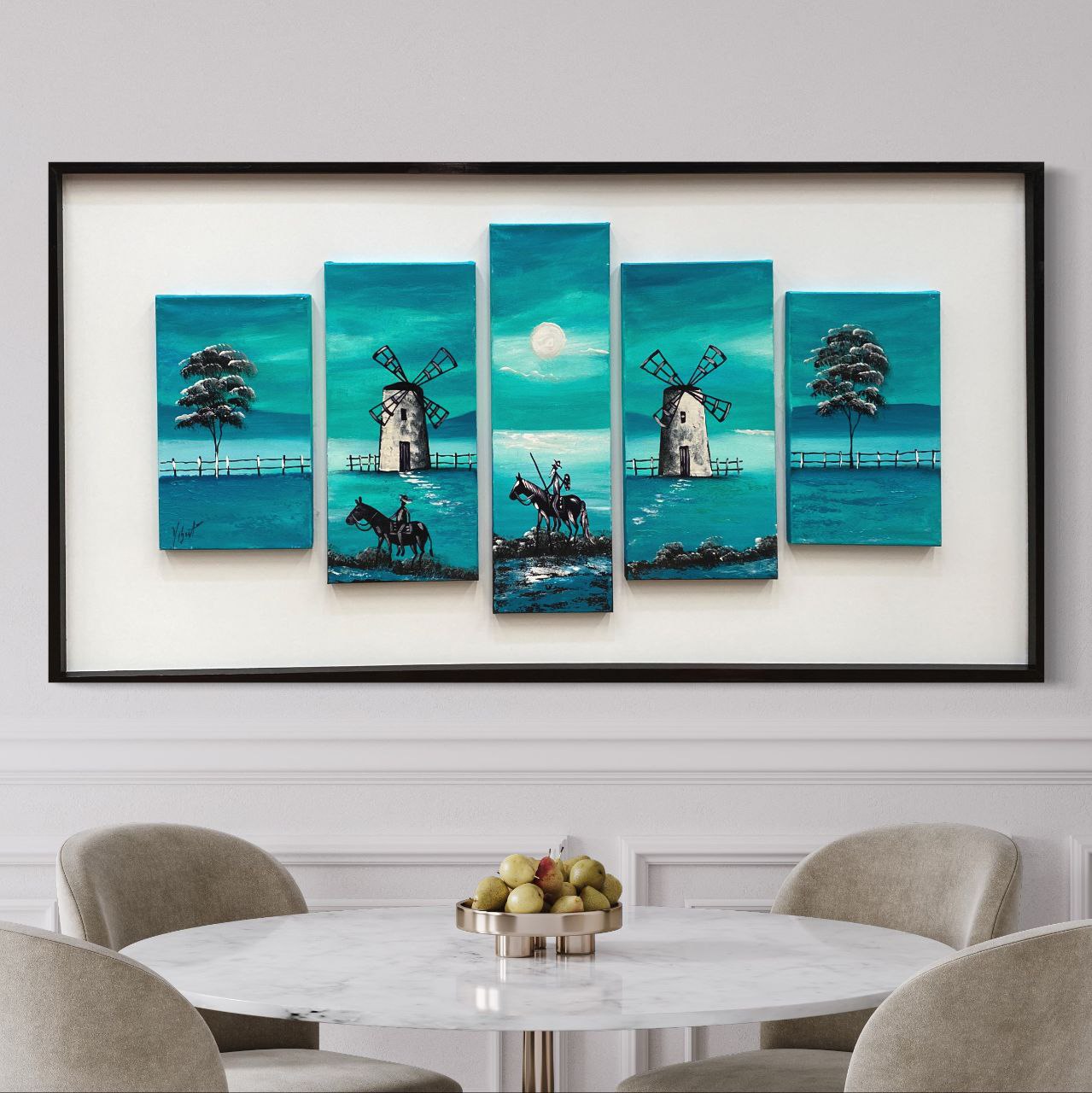 CUADRO QUIJOTE 5 PIEZAS  2