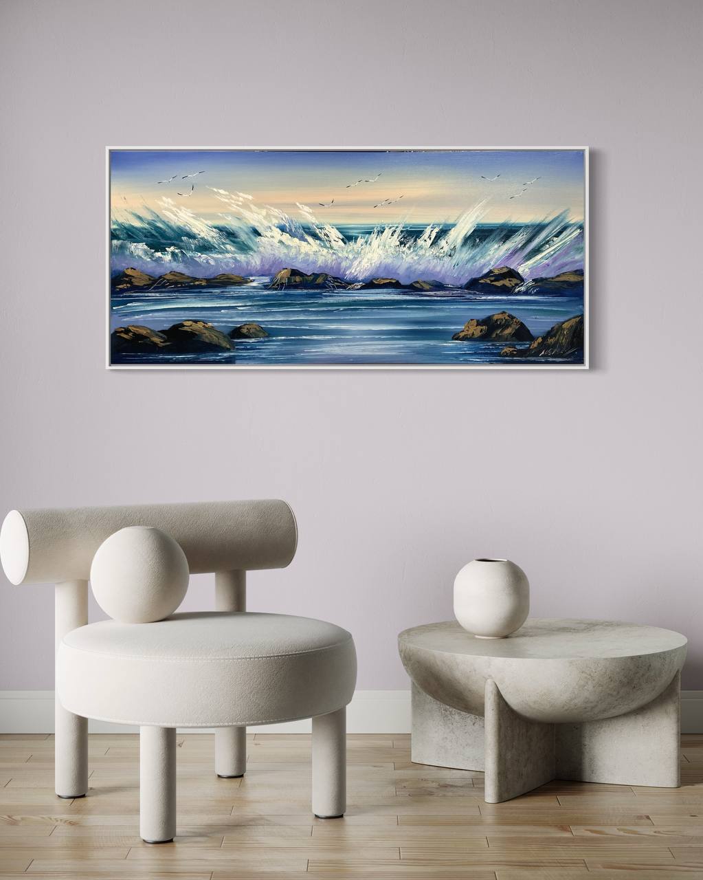 CUADROS DE MAR MARCO PEGADO A LA TELA  1