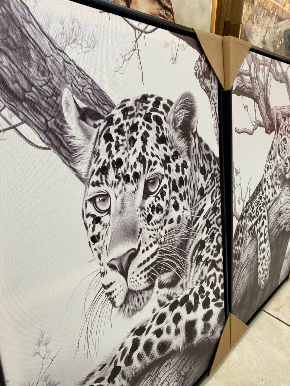 CUADRO TRIPTICO PUMA C/MARCO 4