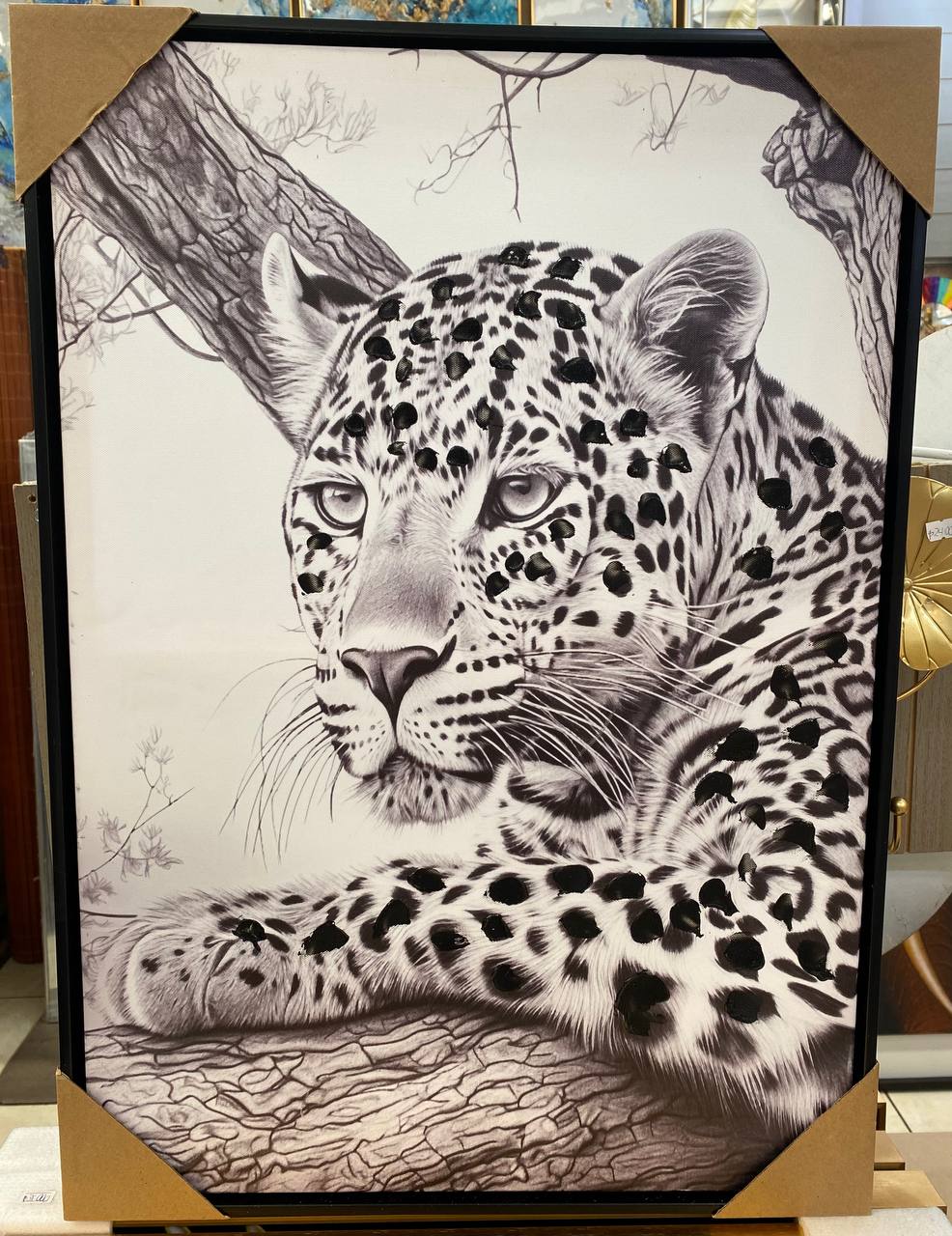 CUADRO TRIPTICO PUMA C/MARCO 6