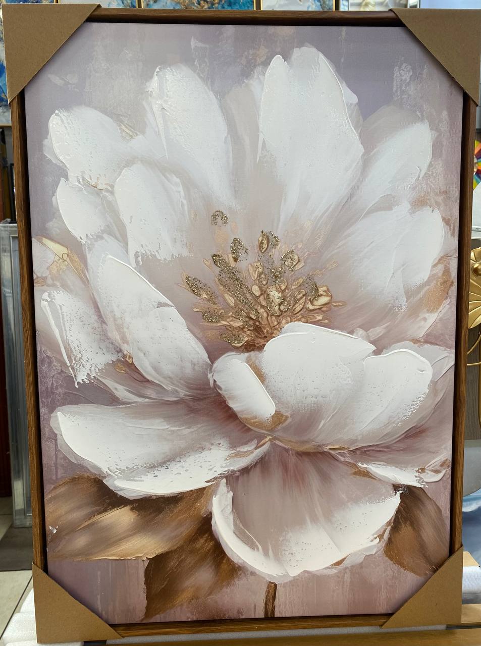 CUADROS TRIPTICOS  FLOR C/MARCO  7