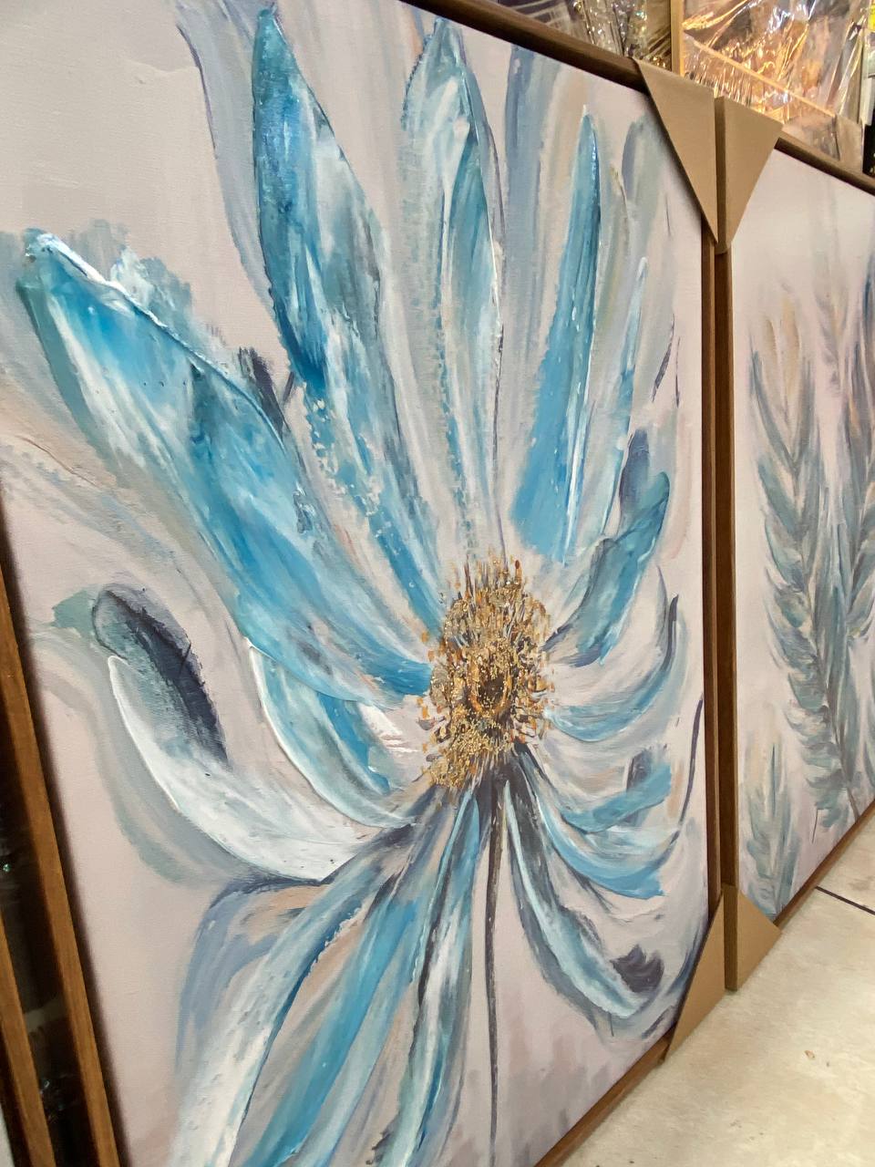 CUADROS TRIPTICOS  FLOR C/MARCO  10