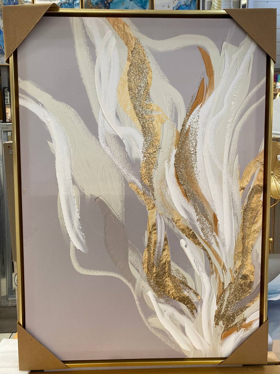 CUADROS TRIPTICOS  FLOR C/MARCO  18