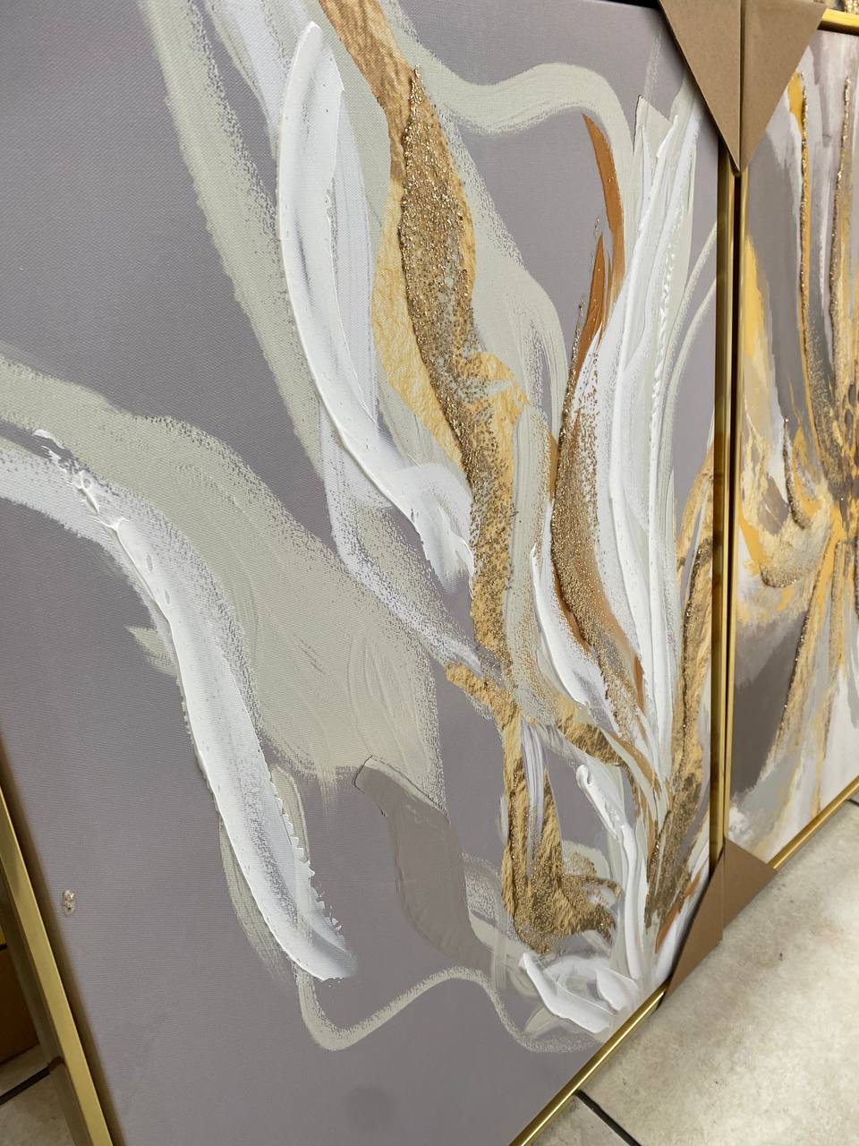 CUADROS TRIPTICOS  FLOR C/MARCO  21