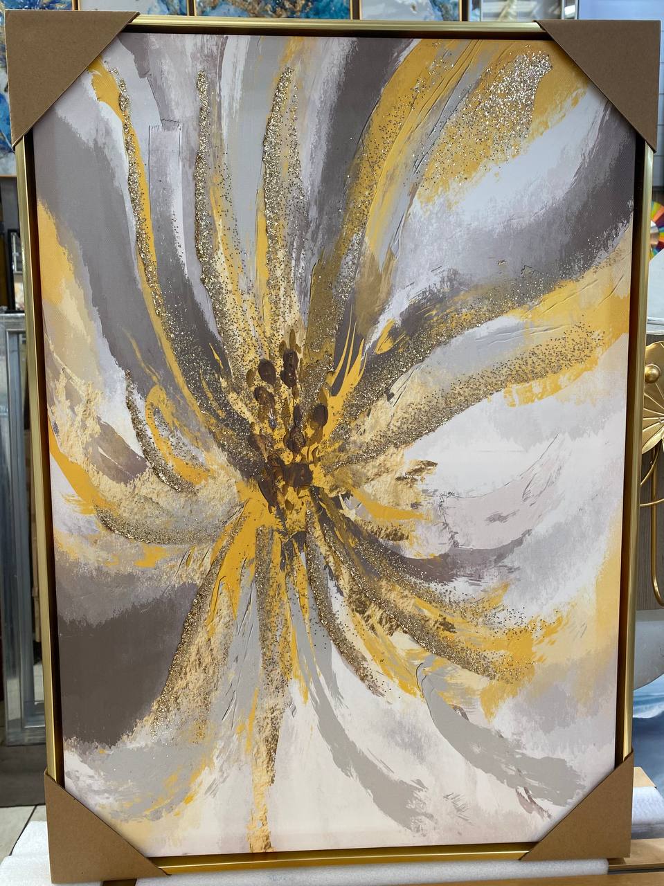 CUADROS TRIPTICOS  FLOR C/MARCO  22