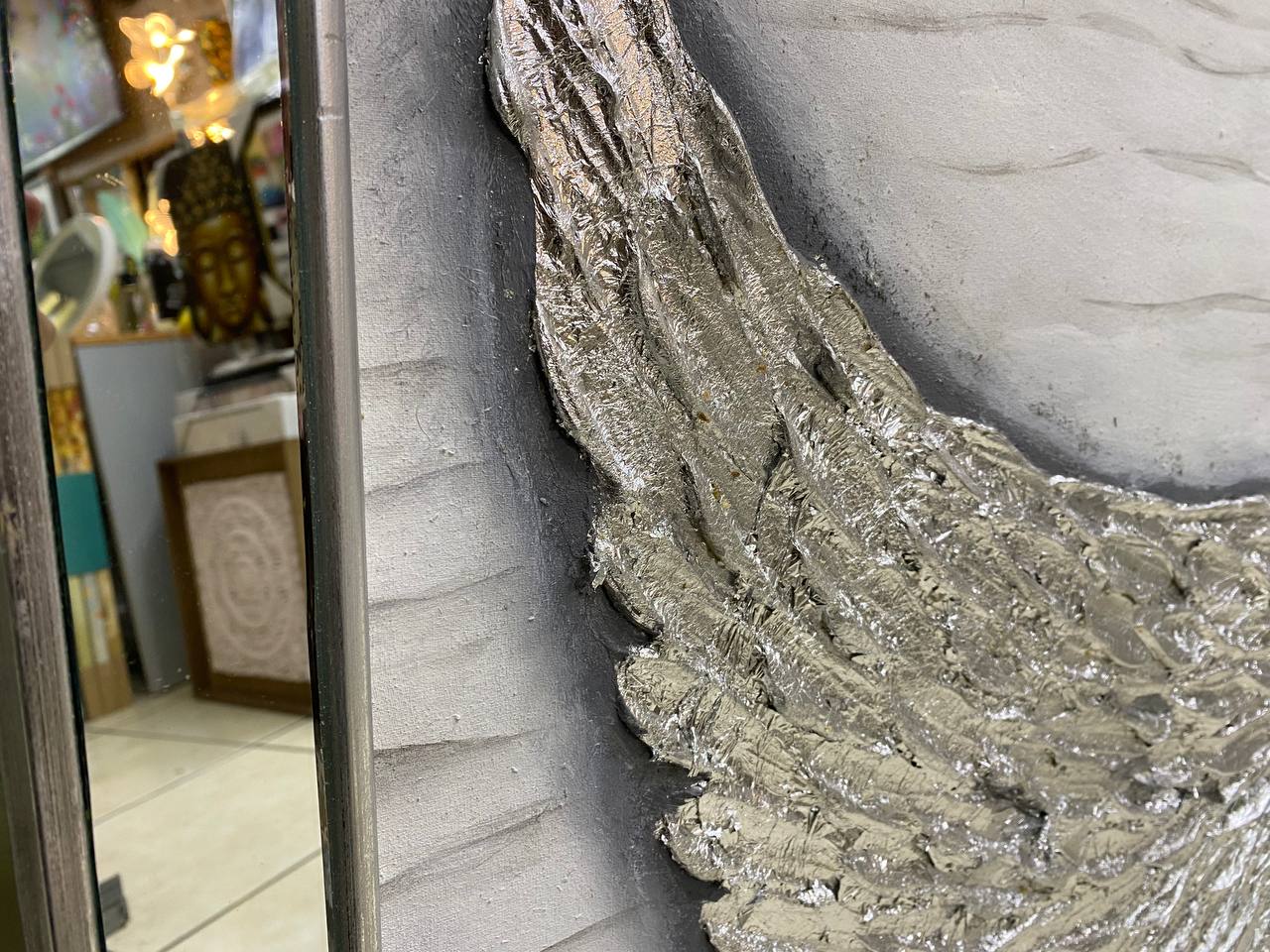 CUADRO ALAS PINTADO  DECORATIVO   9