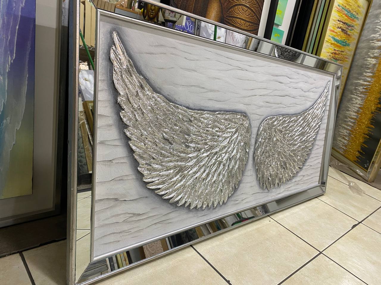 CUADRO ALAS PINTADO  DECORATIVO   10