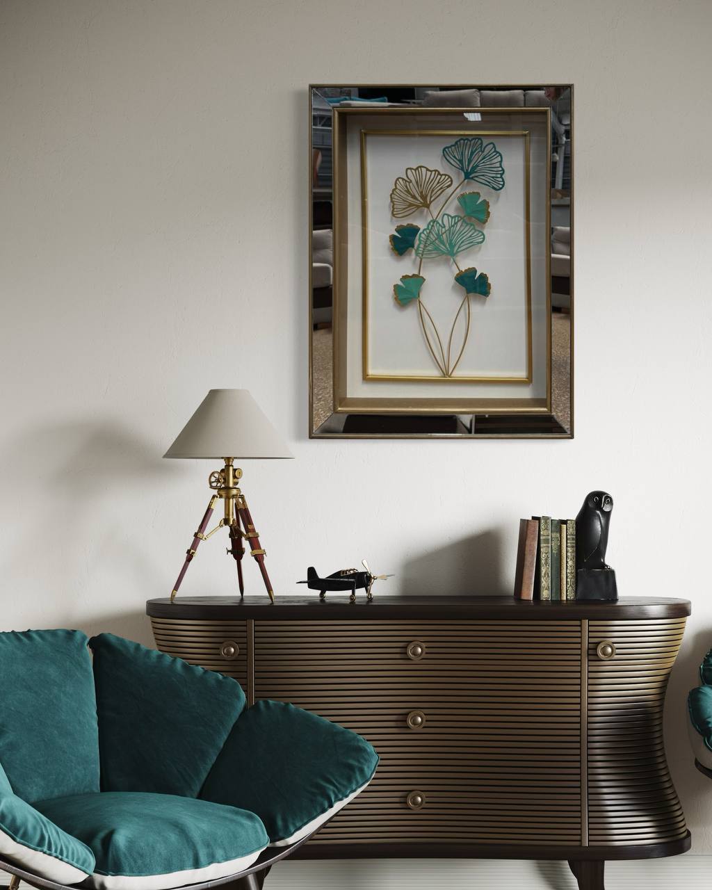 CUADROS ESPEJADO  VIDRIO MODELO FLORES 1