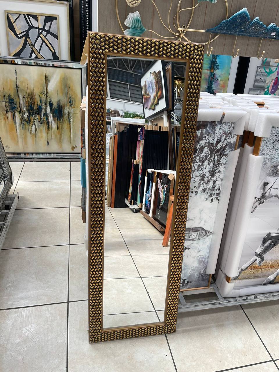 ESPEJO RECTANGULAR DORADO 2