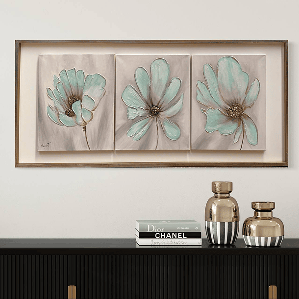 Cuadro tríptico diseño Amanda