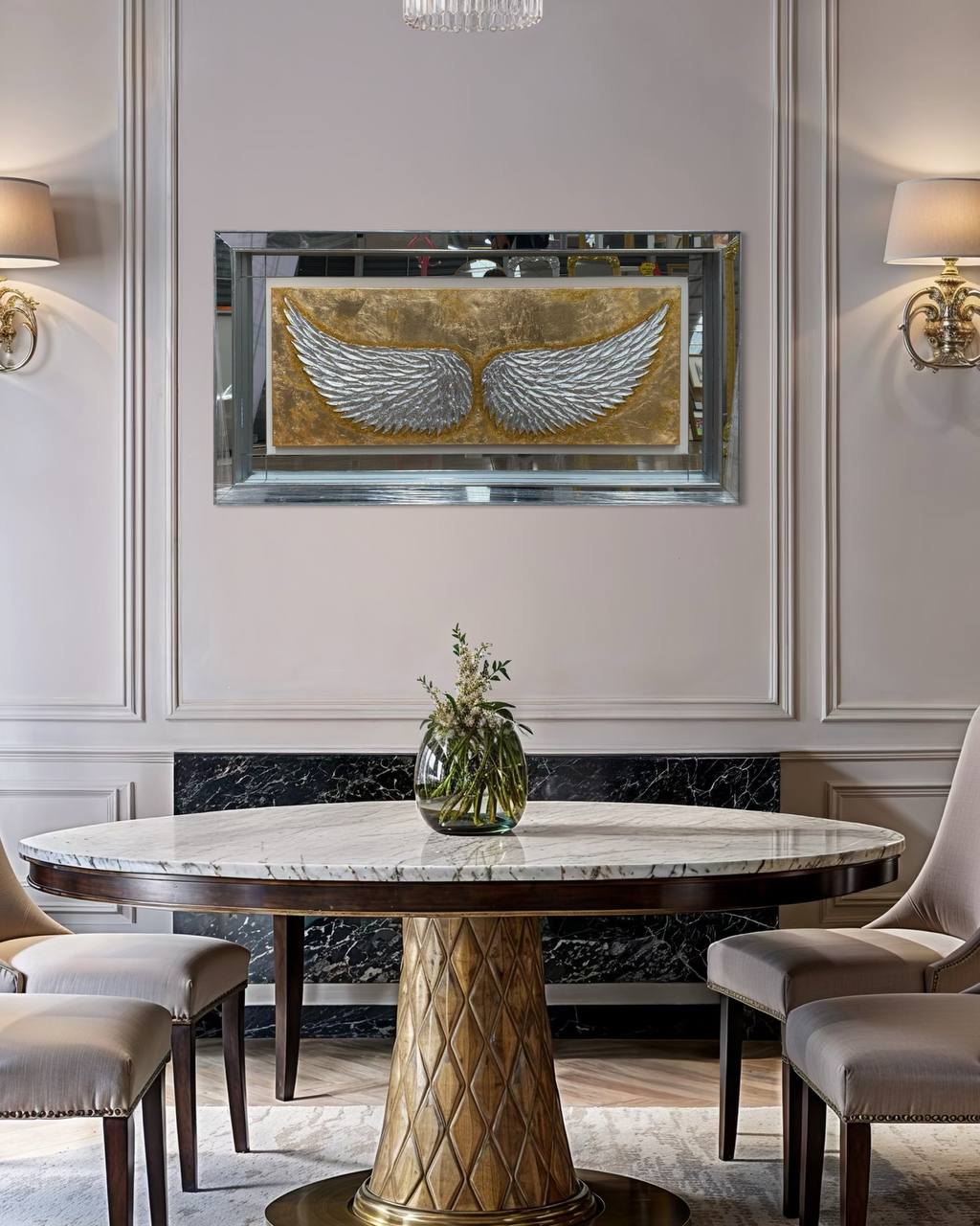 CUADRO ALAS ESPEJADAS CON FONDO ESPEJADO  5