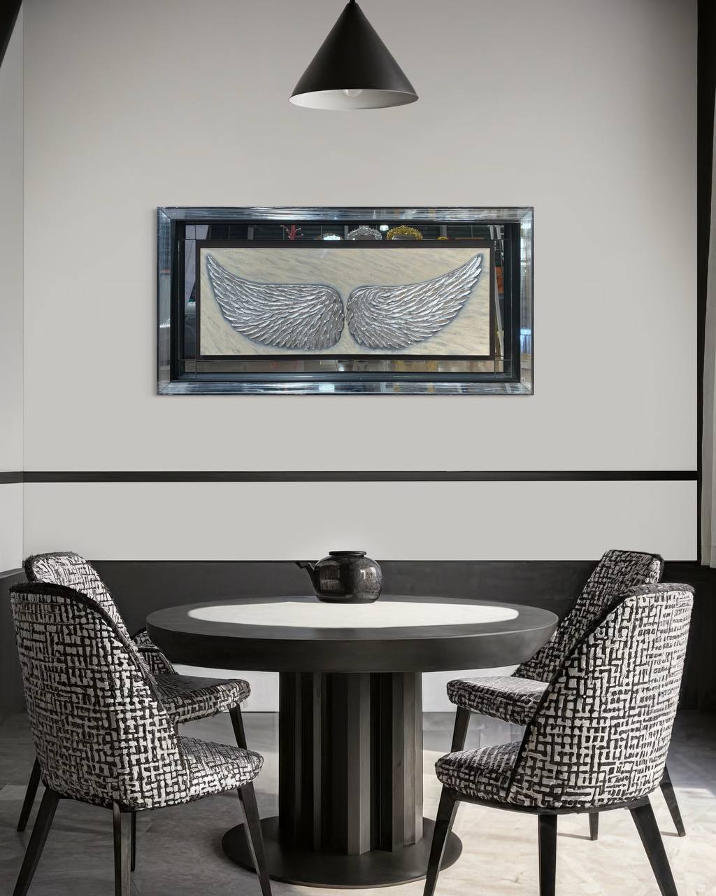 CUADRO ALAS ESPEJADAS CON FONDO ESPEJADO  7