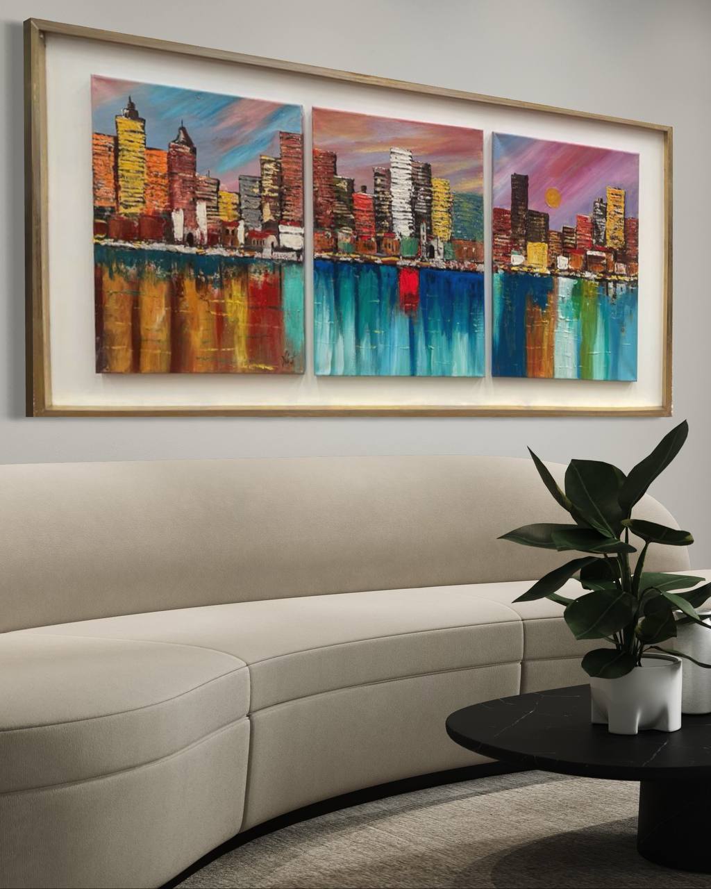 Cuadro Tríptico Diseño New York  1