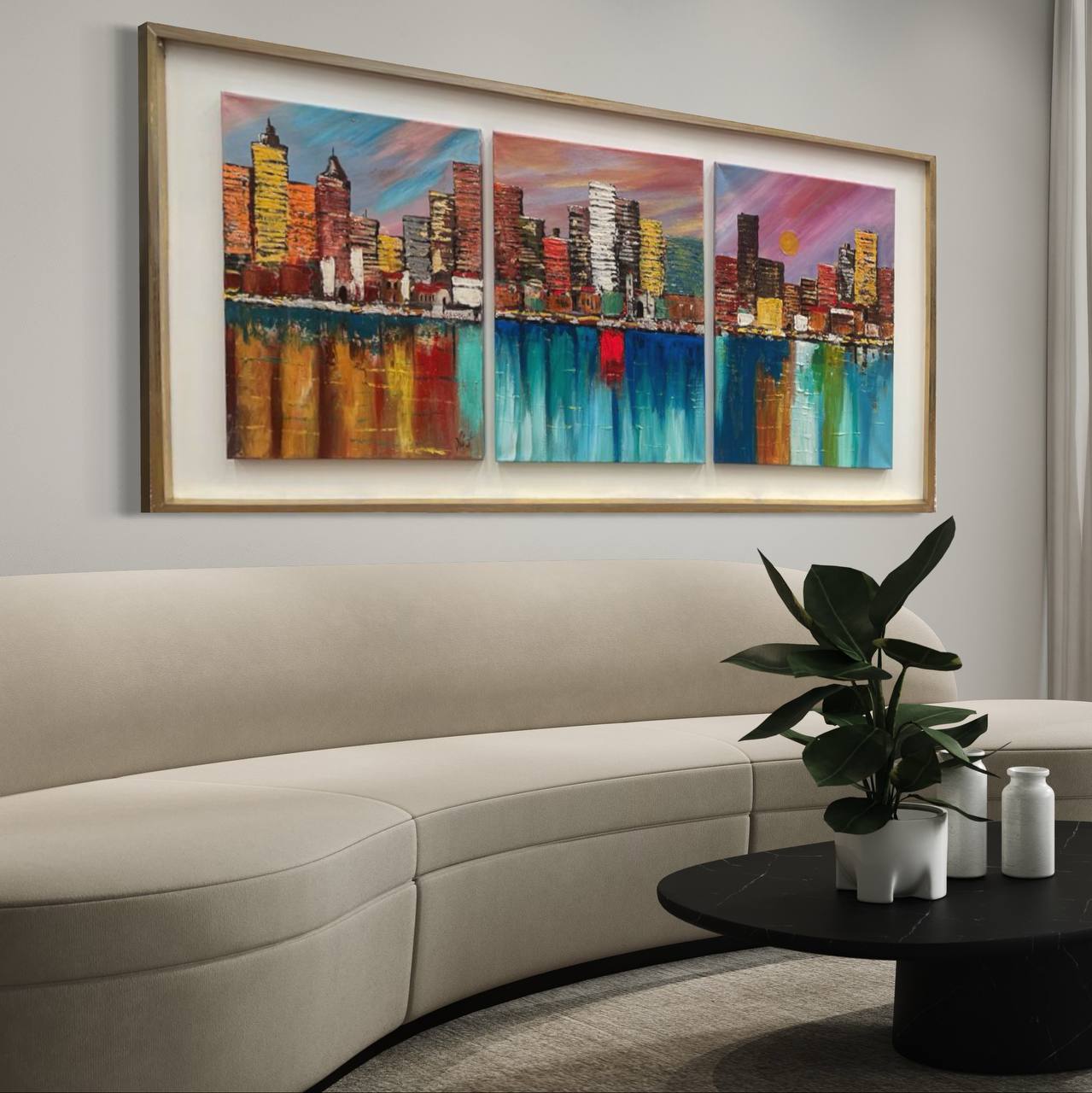 Cuadro Tríptico Diseño New York  2