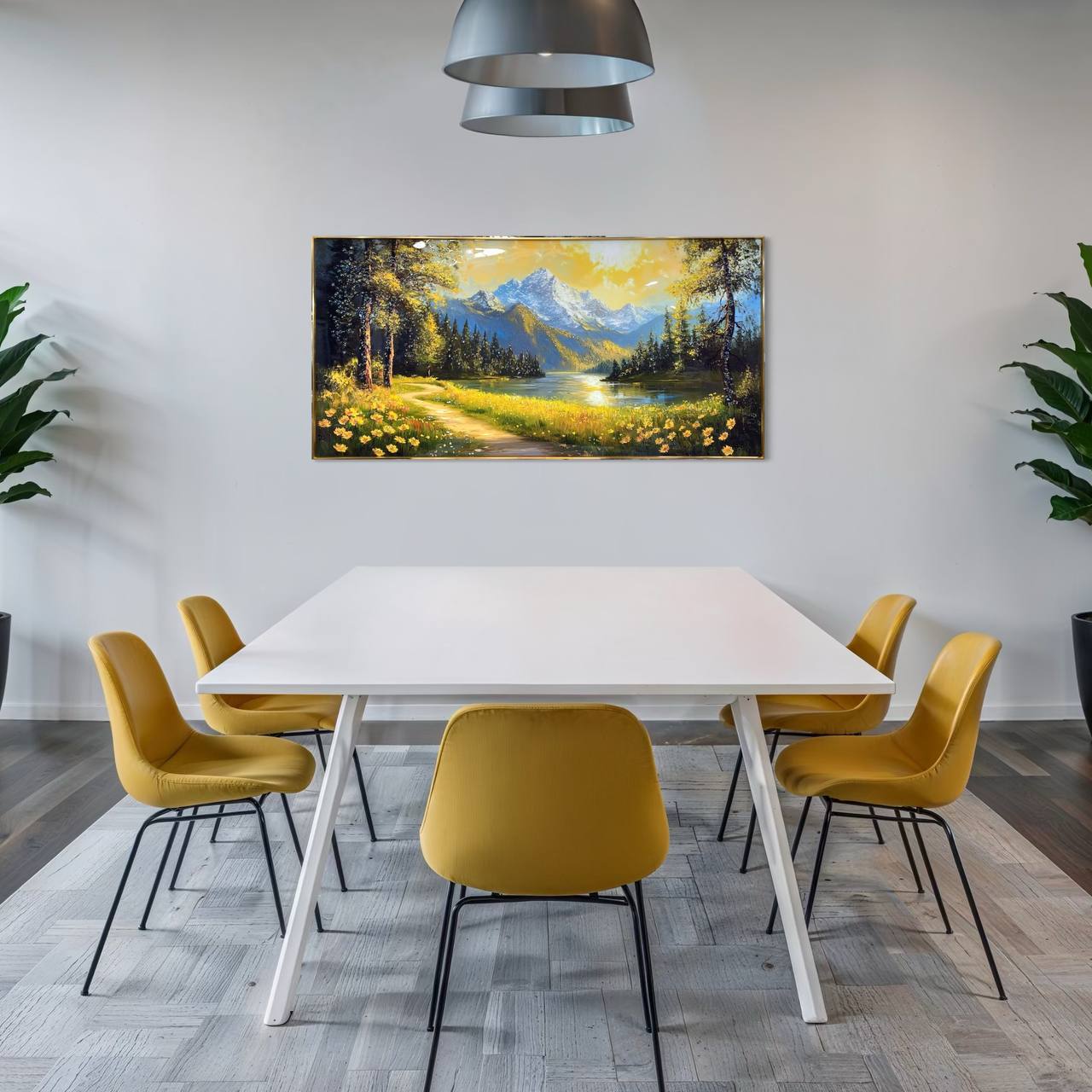 Cuadro Porcelana Montaña  1