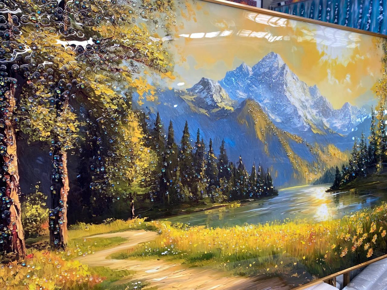 Cuadro Porcelana Montaña  3