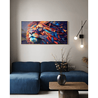 Cuadro Cara Leon Colores  1