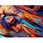 Cuadro Cara Leon Colores  3