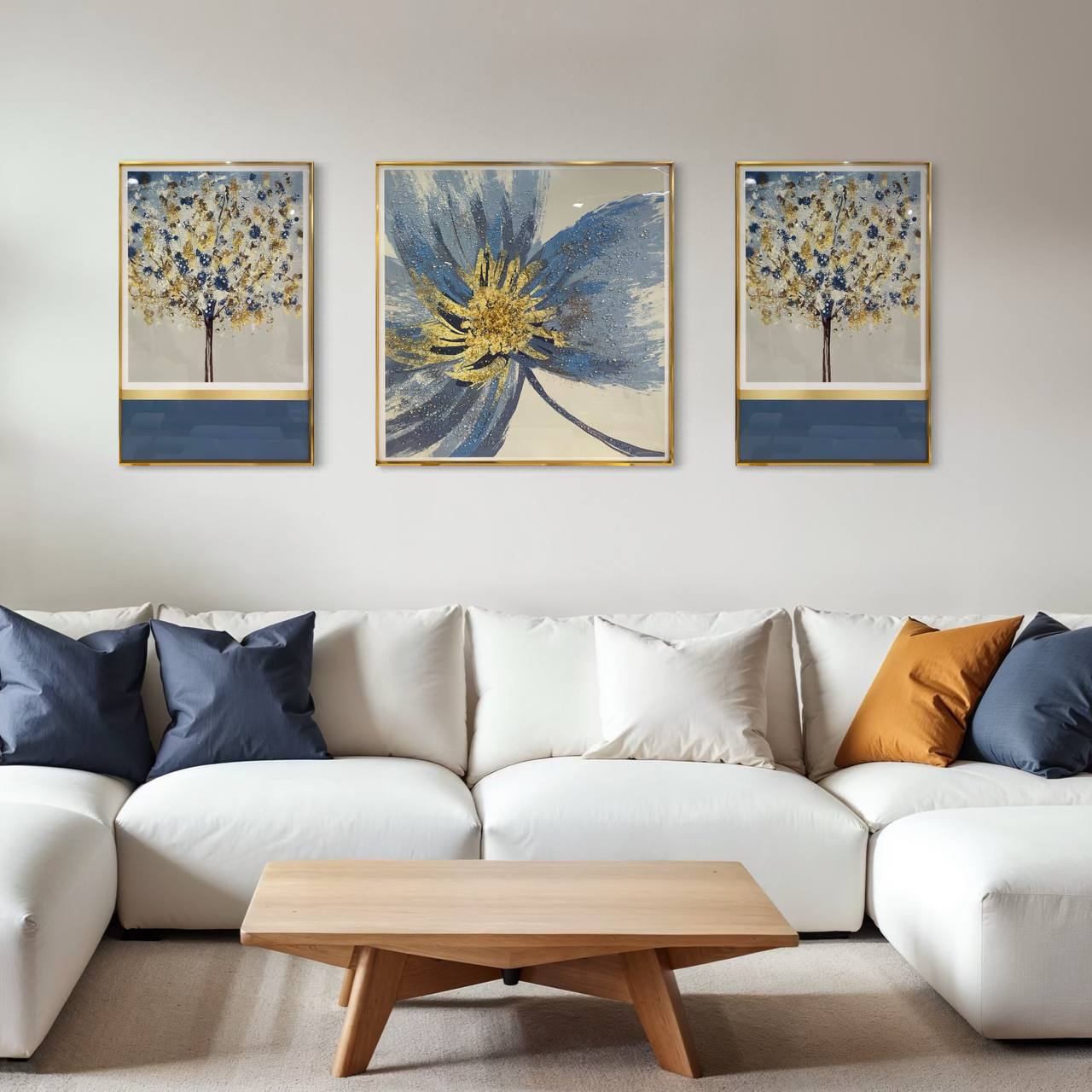 Cuadro Tríptico Porcelana Arbol  1