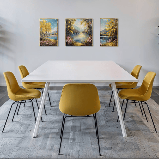 Cuadro Tríptico Jardin Primavera 