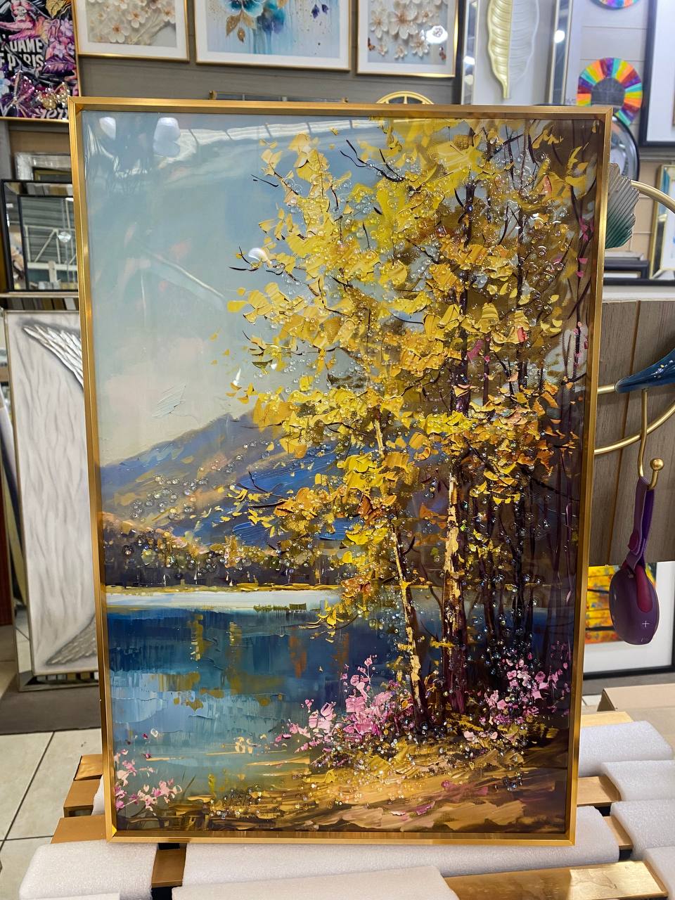 Cuadro Tríptico Jardin Primavera  3