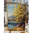 Cuadro Tríptico Jardin Primavera  3