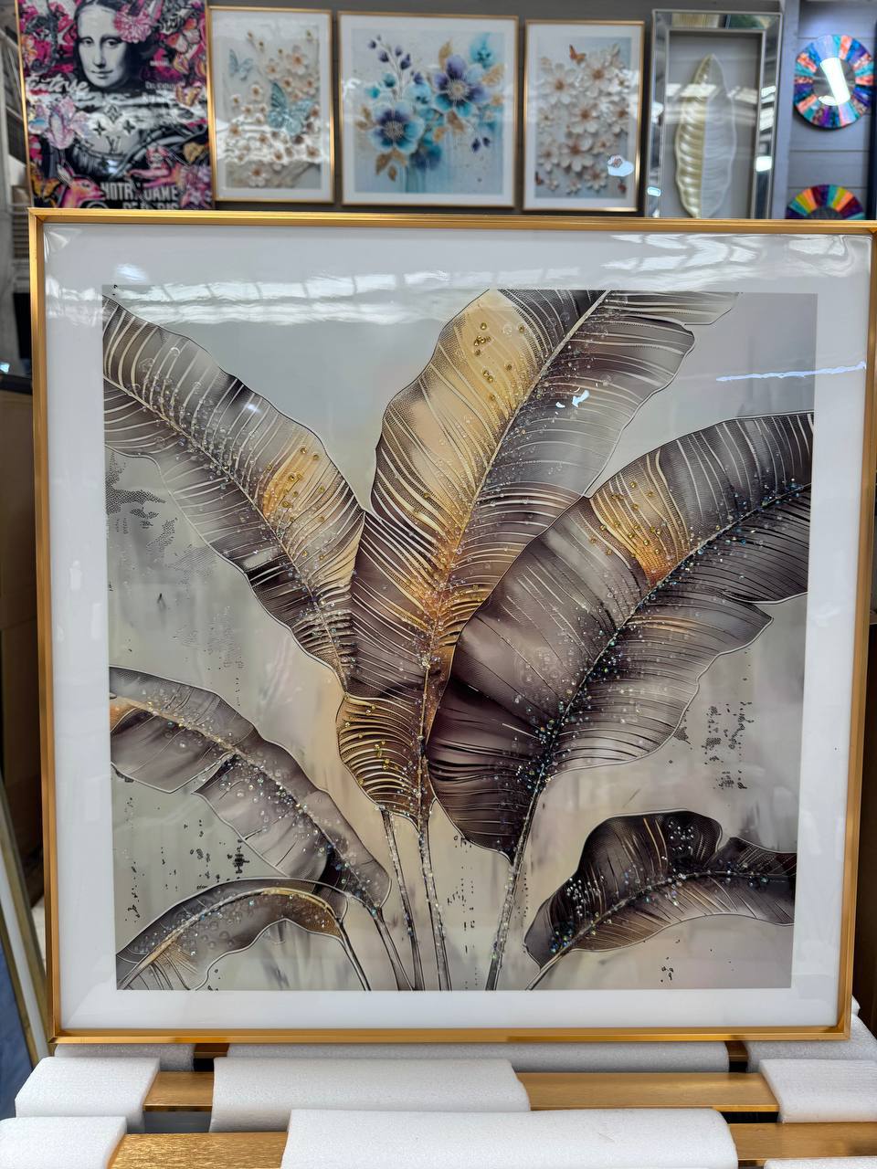 Cuadro Tríptico Hojas  4