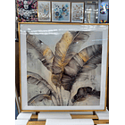 Cuadro Tríptico Hojas  4