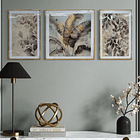 Cuadro Tríptico Hojas  1