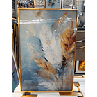 Cuadro Triptico Plumas  3