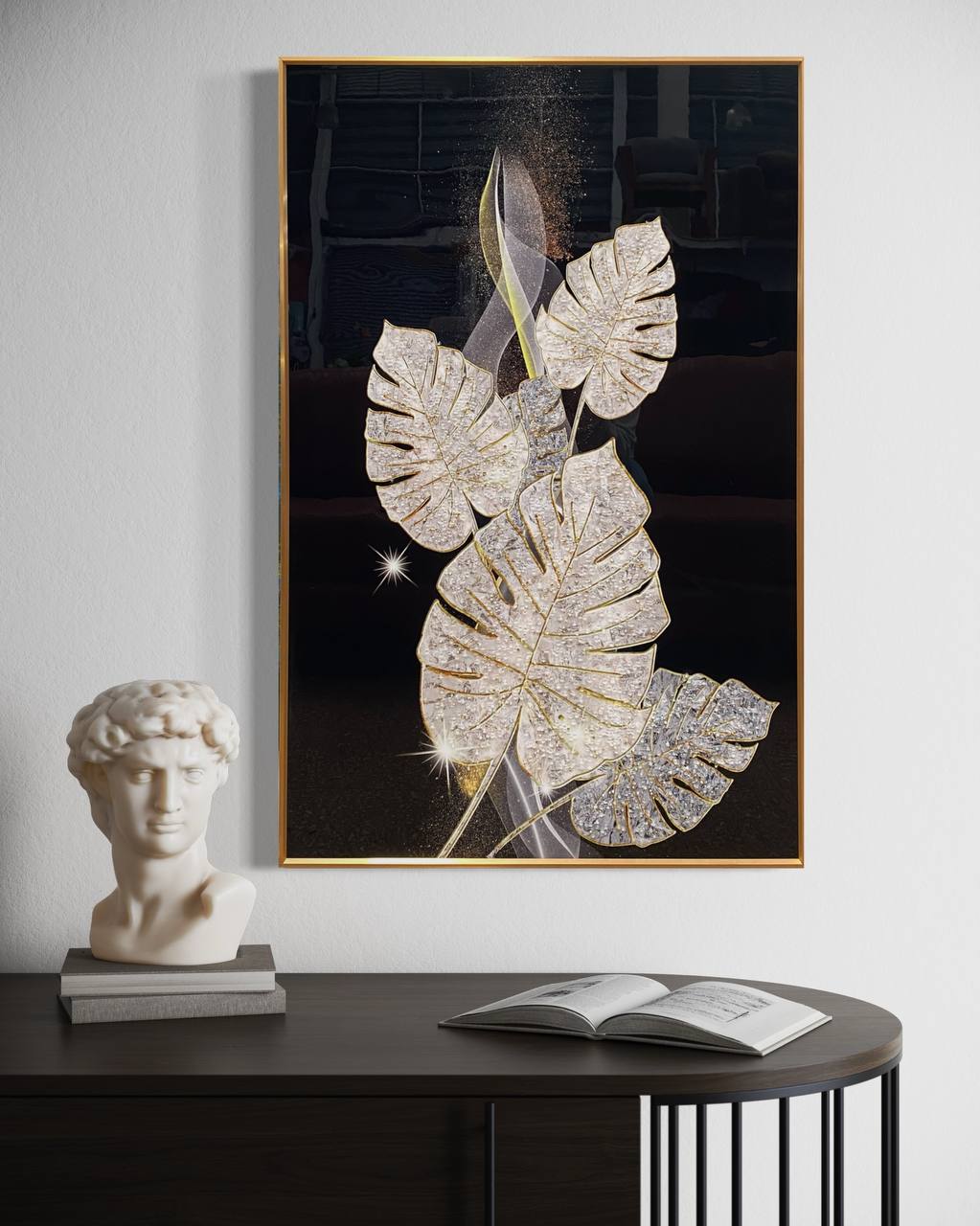 Cuadro Porcelana Hojas  2