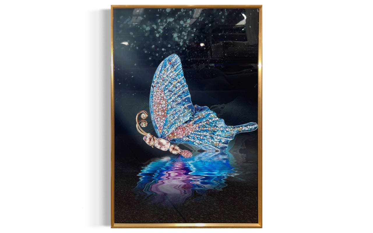 Cuadro Porcelana Mariposa 