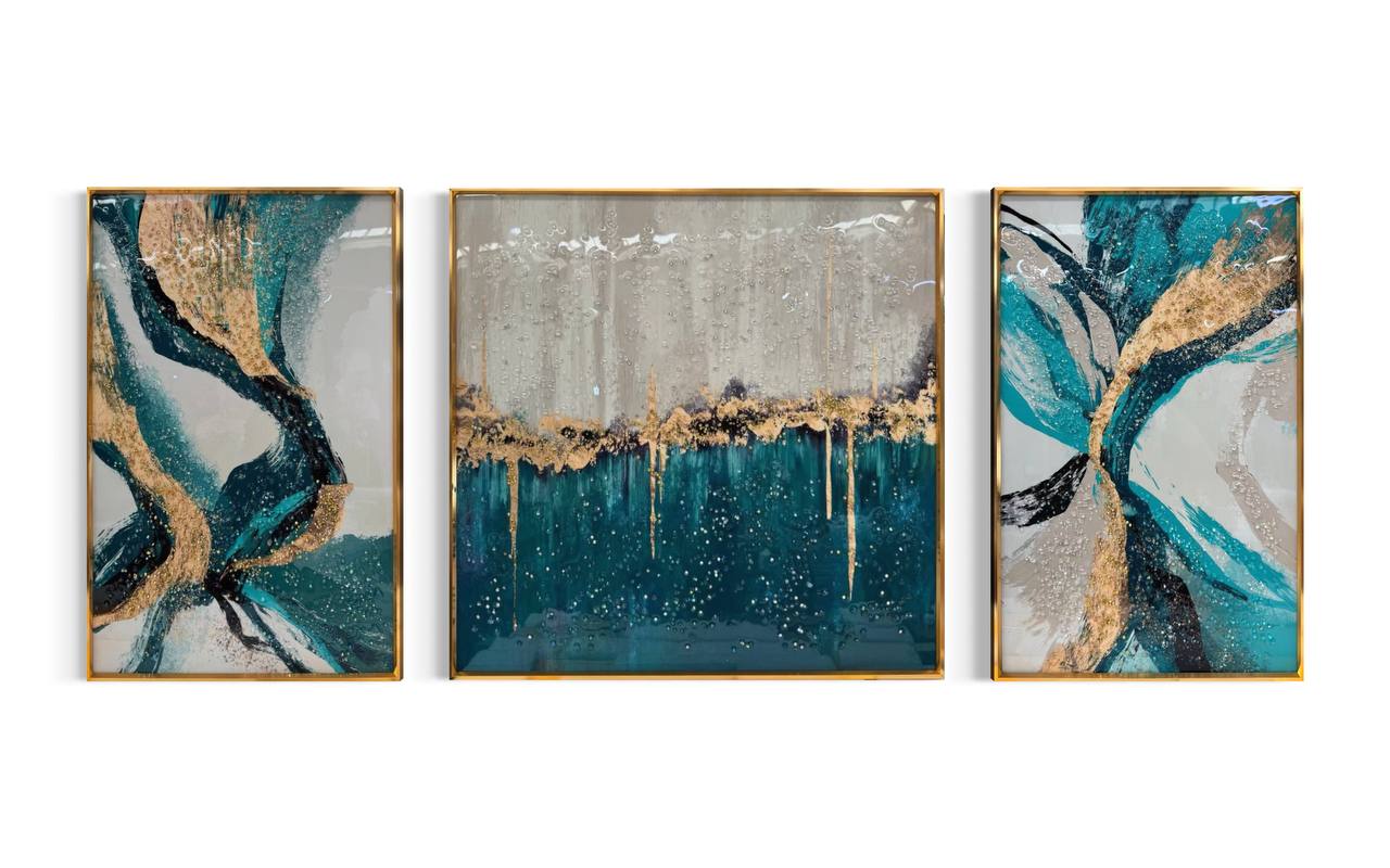 Cuadro Triptico Porcelana Diseño Galicia  3