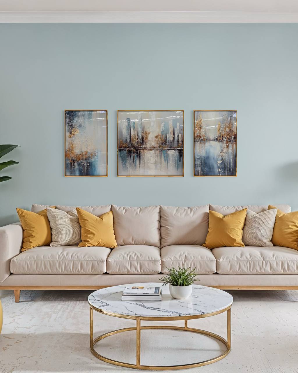 Cuadro Triptico Porcelana Diseño Mariana  1