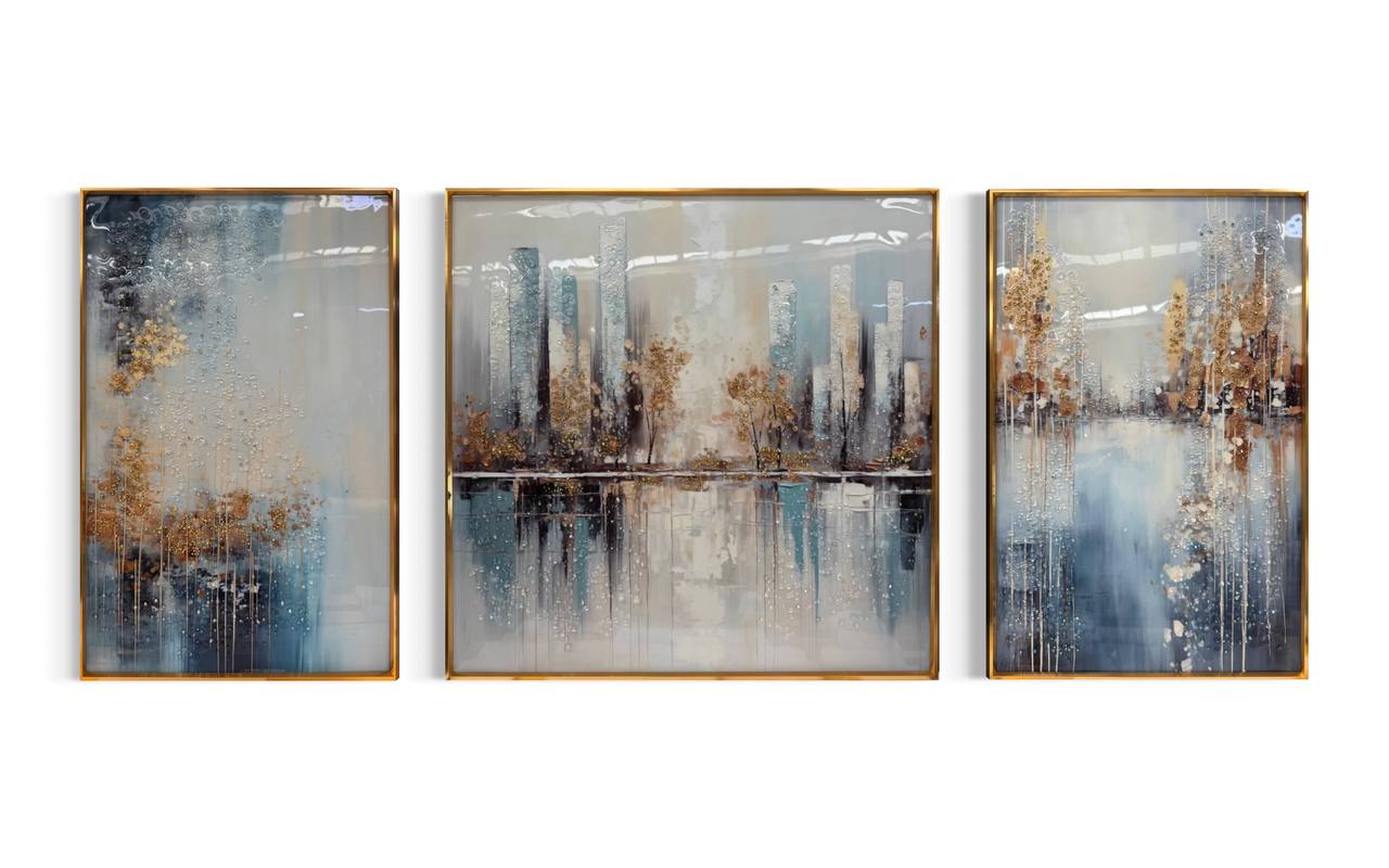 Cuadro Triptico Porcelana Diseño Mariana  3