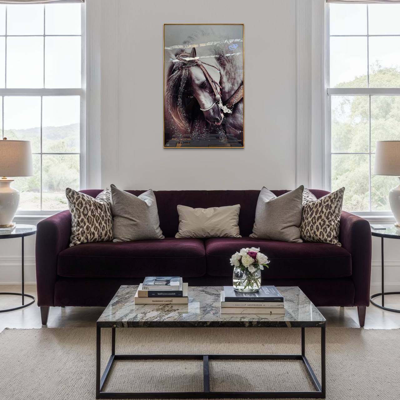 Cuadro Porcelana Cara Caballo  3