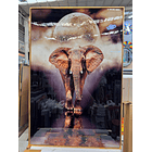 Cuadro Porcelana Elefantes Luna  4