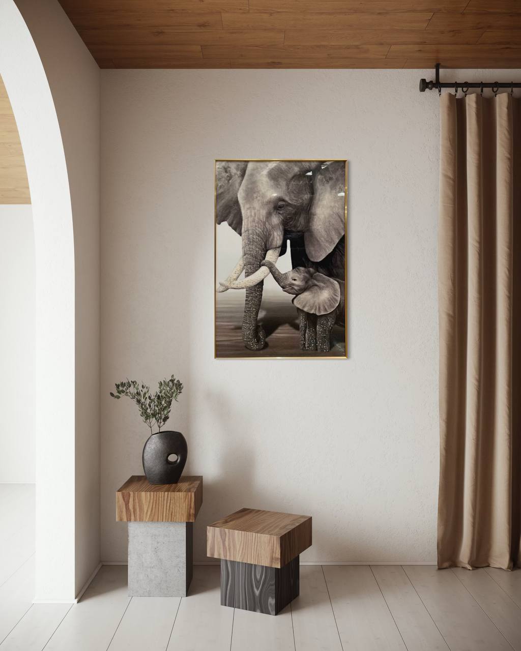 Elefante con Hijo  1