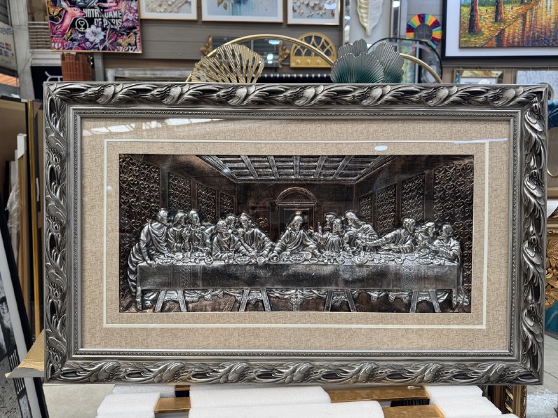 Cuadro Ultima Cena Pequeña Plateada  4