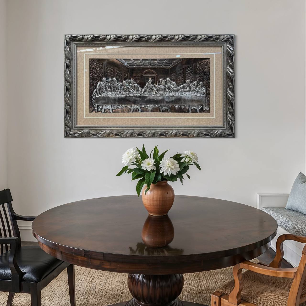 Cuadro Ultima Cena Pequeña Plateada  1