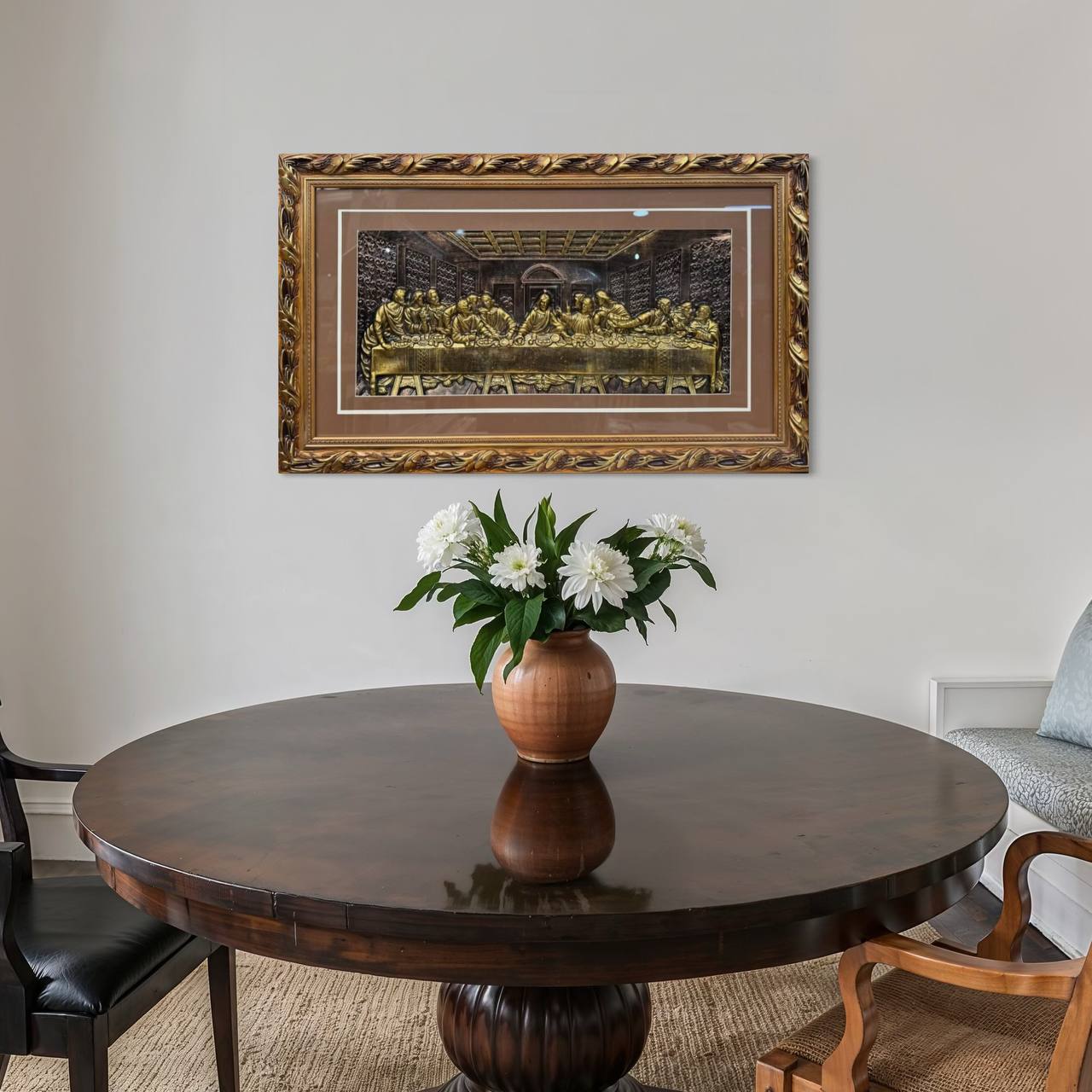 Cuadro Ultima Cena Pequeño Dorado  1