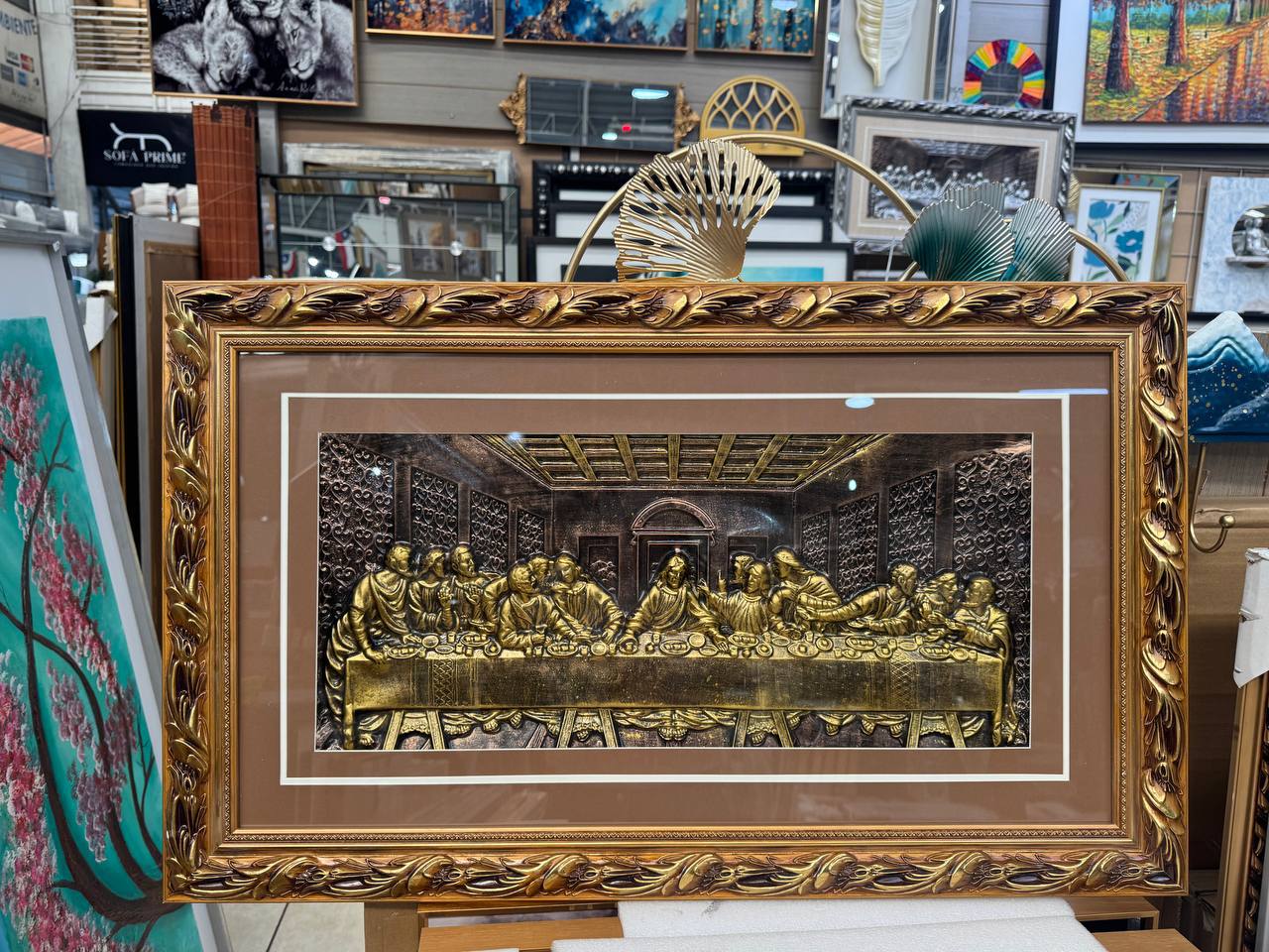 Cuadro Ultima Cena Pequeño Dorado  4