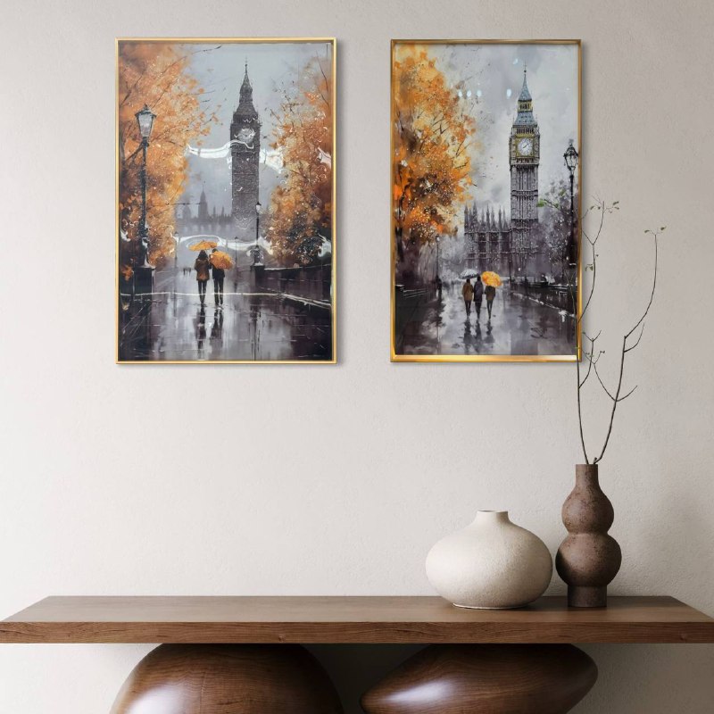 Cuadro Londres lluvioso  2