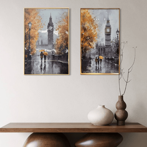 Cuadro Londres lluvioso 