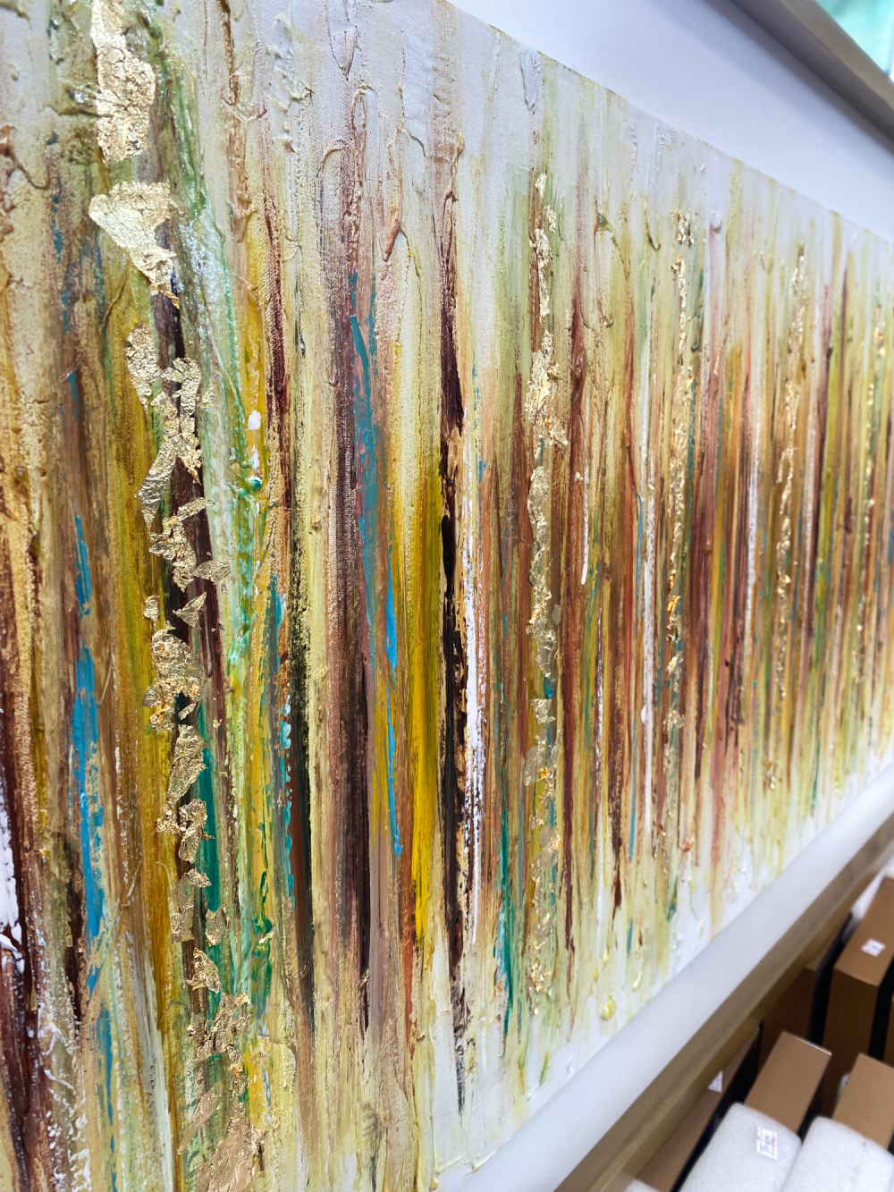 Cuadro Abstracto Dorado  3